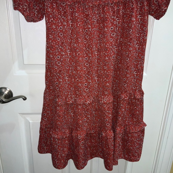 MAX STUDIO Ditzy Floral Balloon sleeve Tiered Peasant Dress Sz XL New - Picture 8 of 12